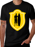 Surfer Silhouette Tee - Black Graphic T-Shirt