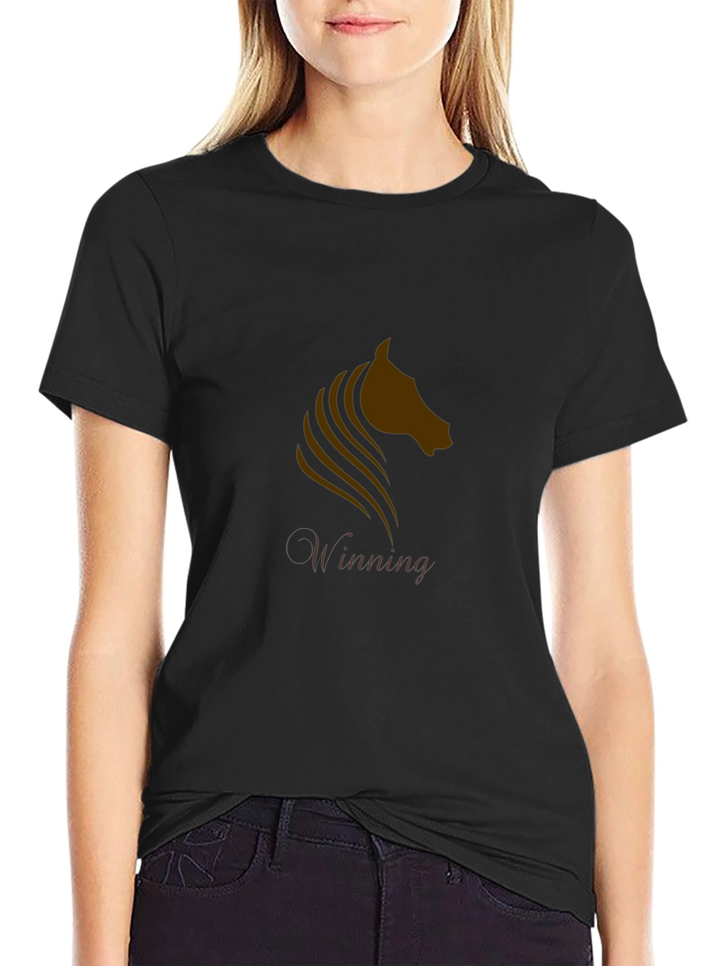 Winning Horse Graphic Tee - Black