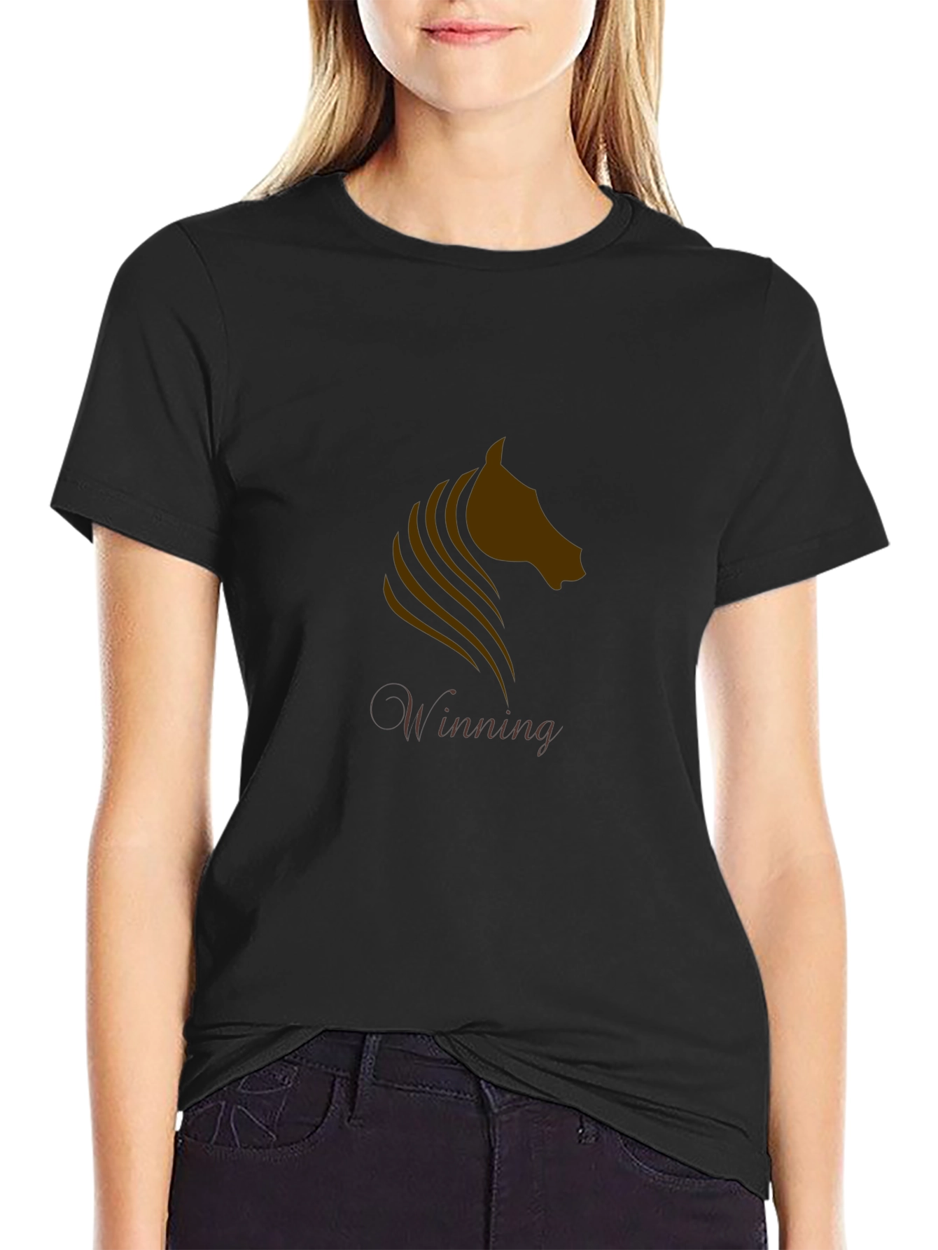 Winning Horse Graphic Tee - Black