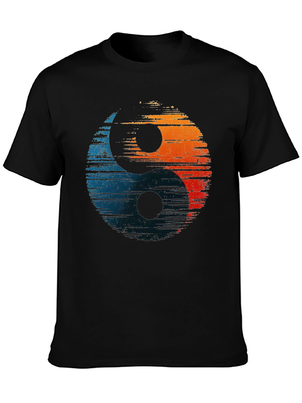 Yin Yang Graphic Tee - Distressed Design