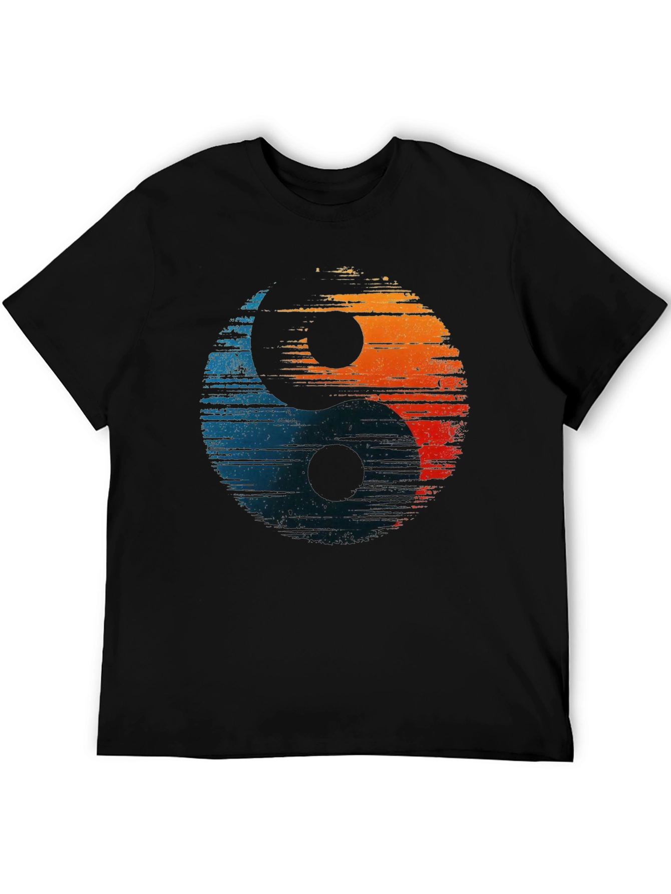 Yin Yang Graphic Tee - Distressed Design
