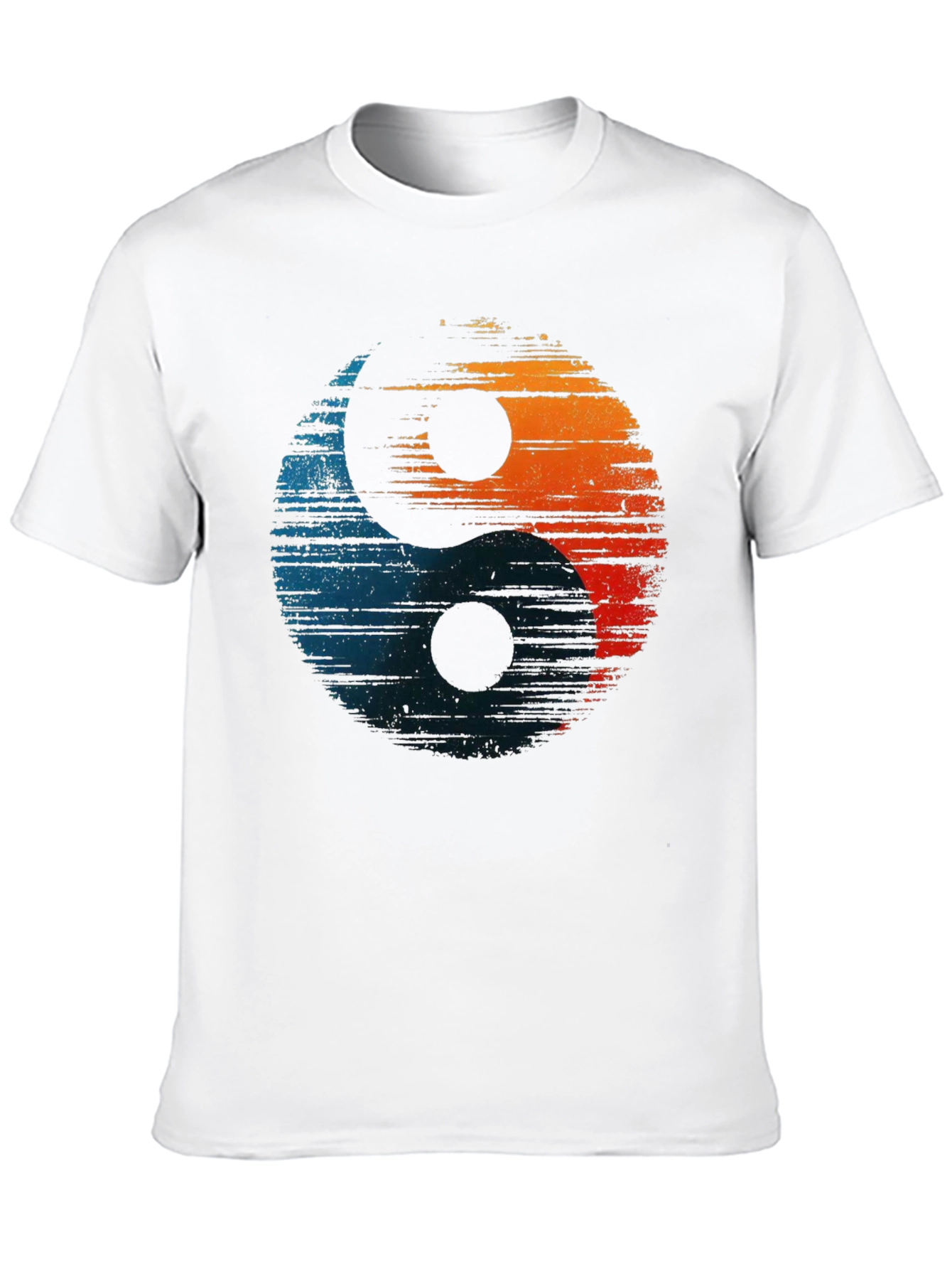 Yin Yang Graphic Tee - Distressed Design