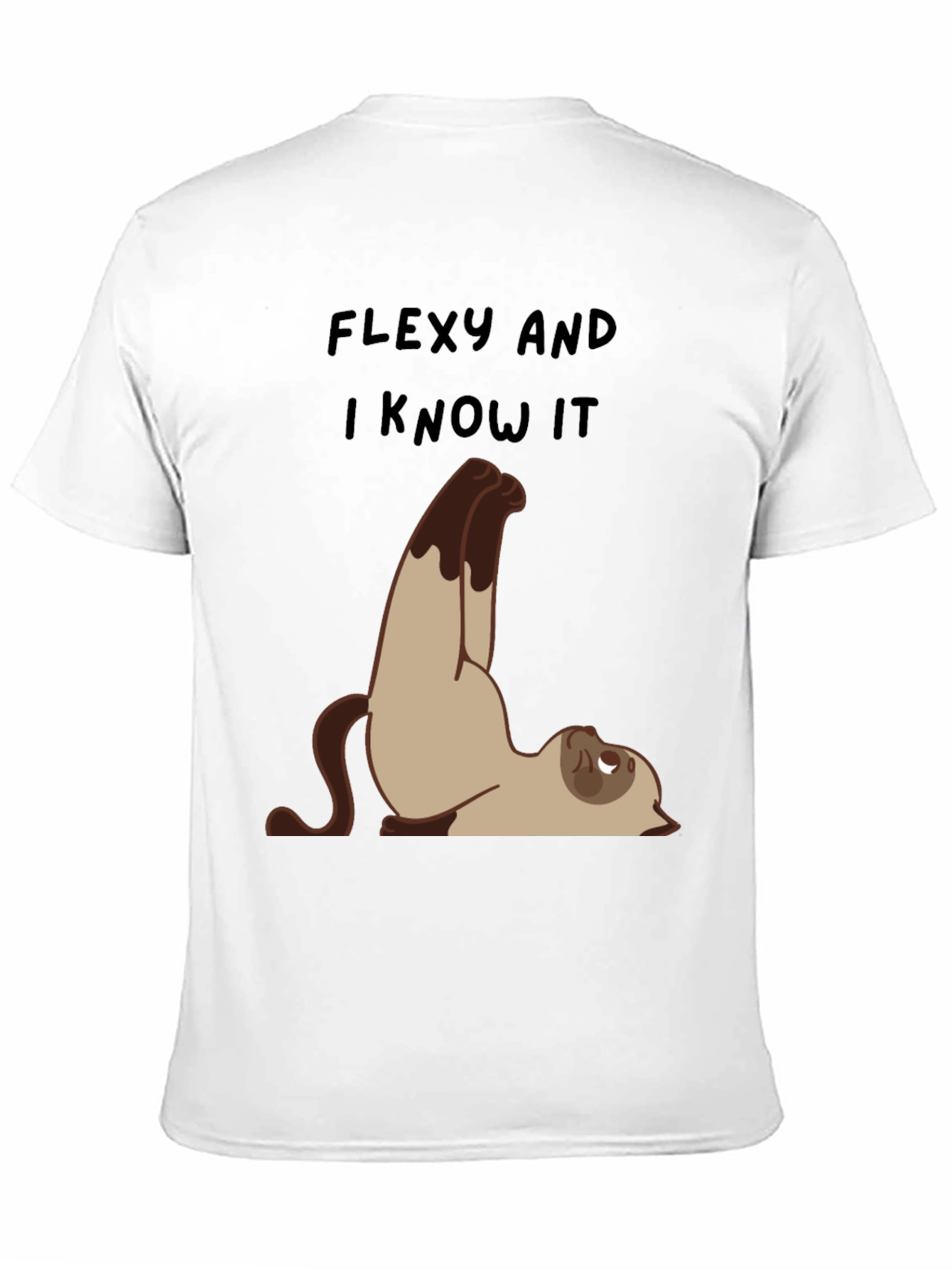 Flexy Cat Yoga T-Shirt - Funny Graphic Tee