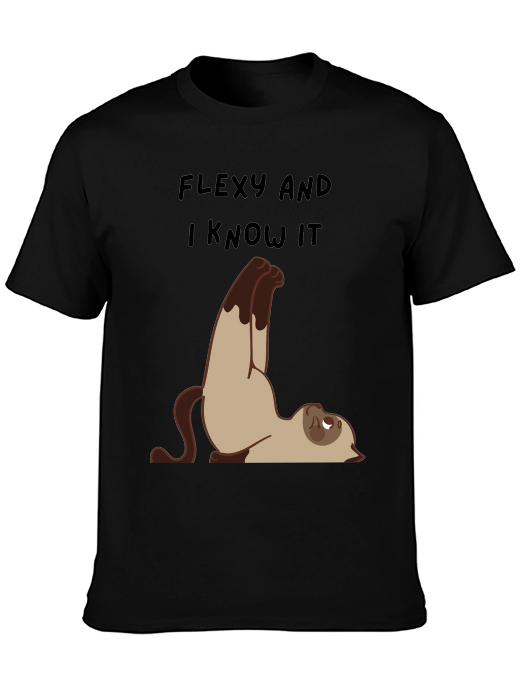 Flexy Cat Yoga T-Shirt - Funny Graphic Tee