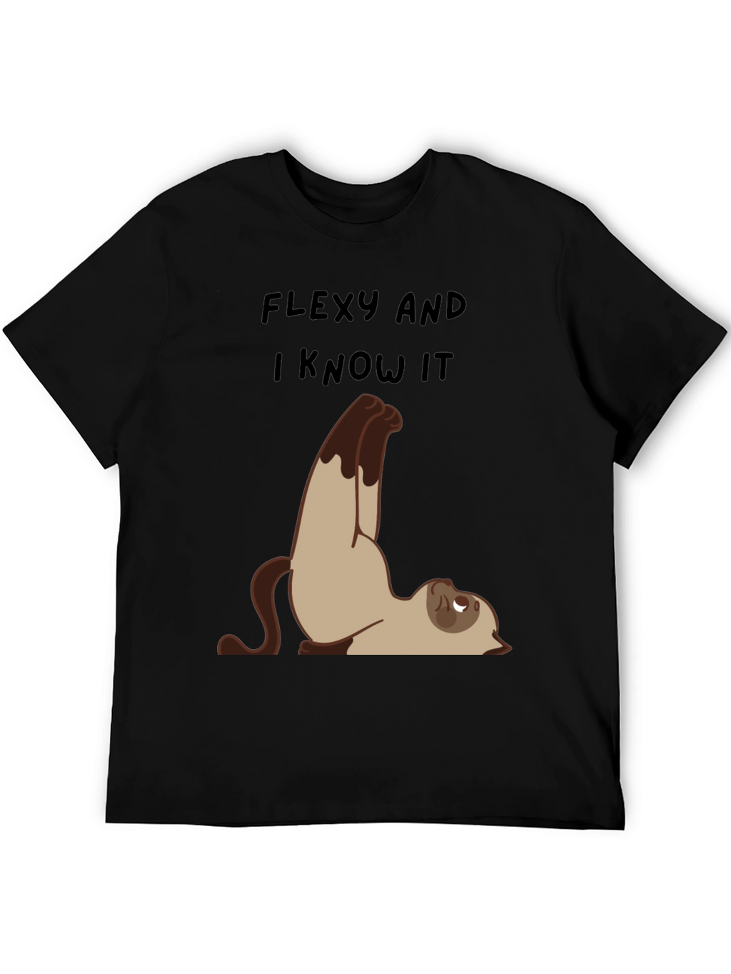 Flexy Cat Yoga T-Shirt - Funny Graphic Tee