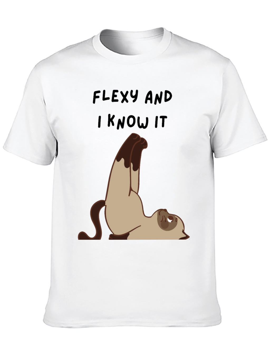 Flexy Cat Yoga T-Shirt - Funny Graphic Tee