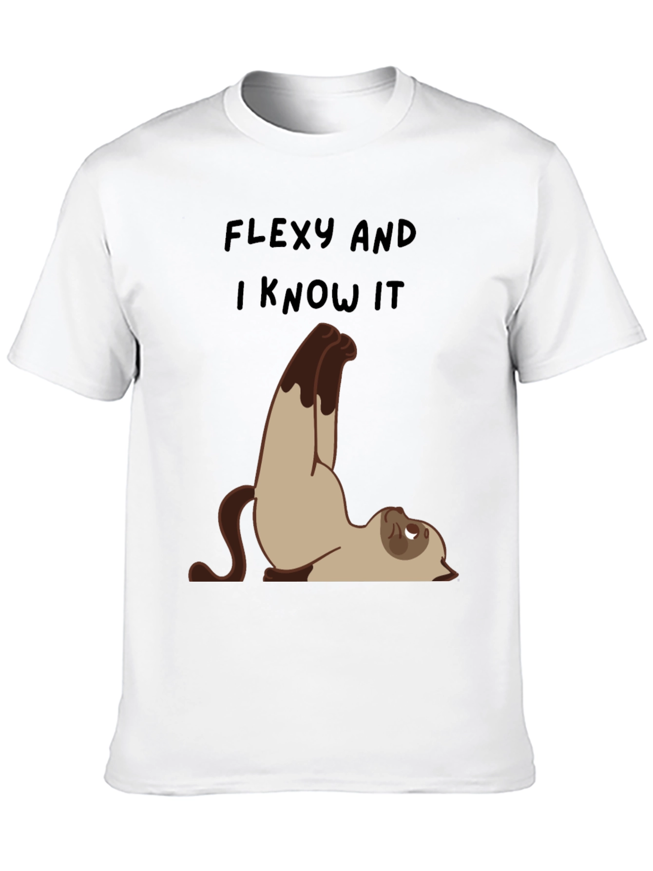 Flexy Cat Yoga T-Shirt - Funny Graphic Tee