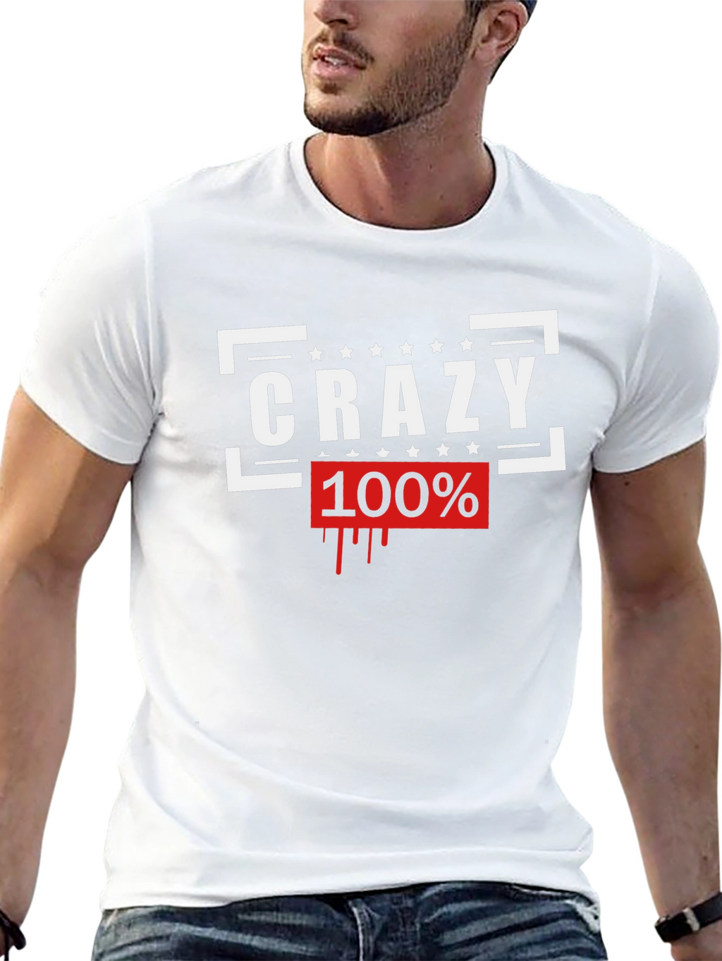 Crazy 100% Graphic Tee
