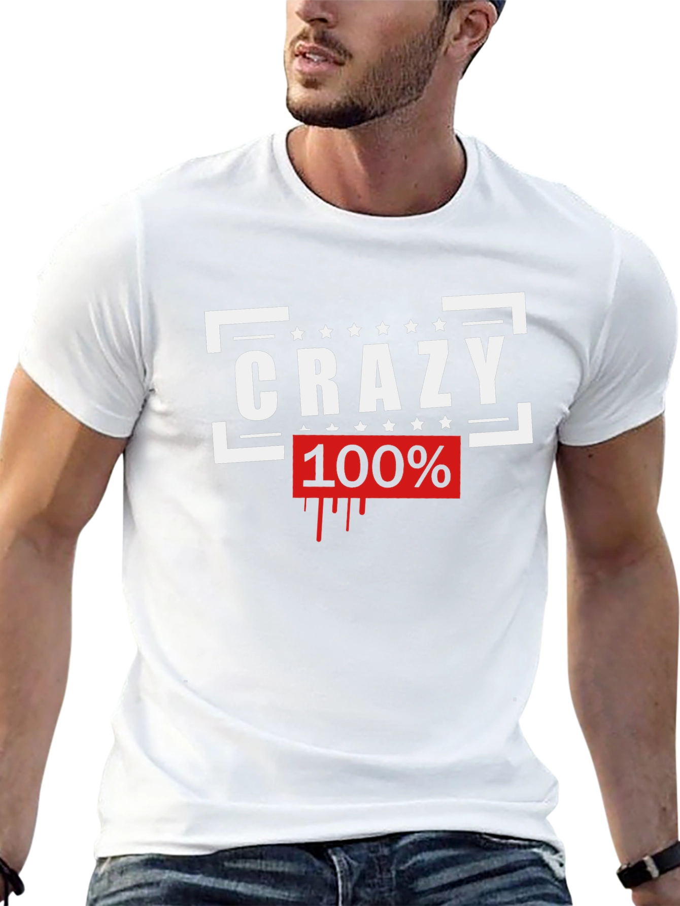 Crazy 100% Graphic Tee