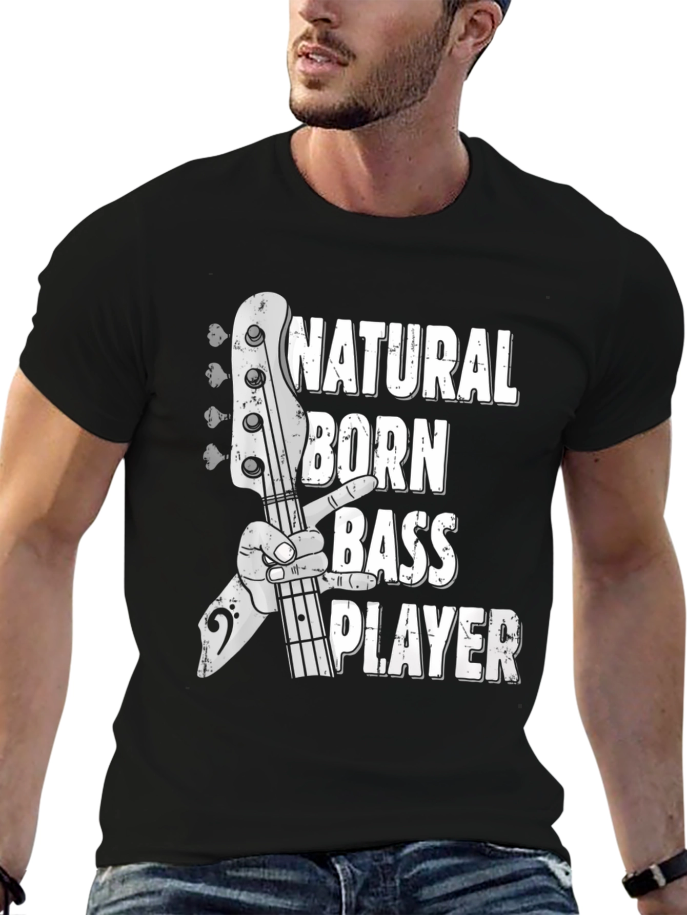 Natural Born Bass Player Graphic T-Shirt
