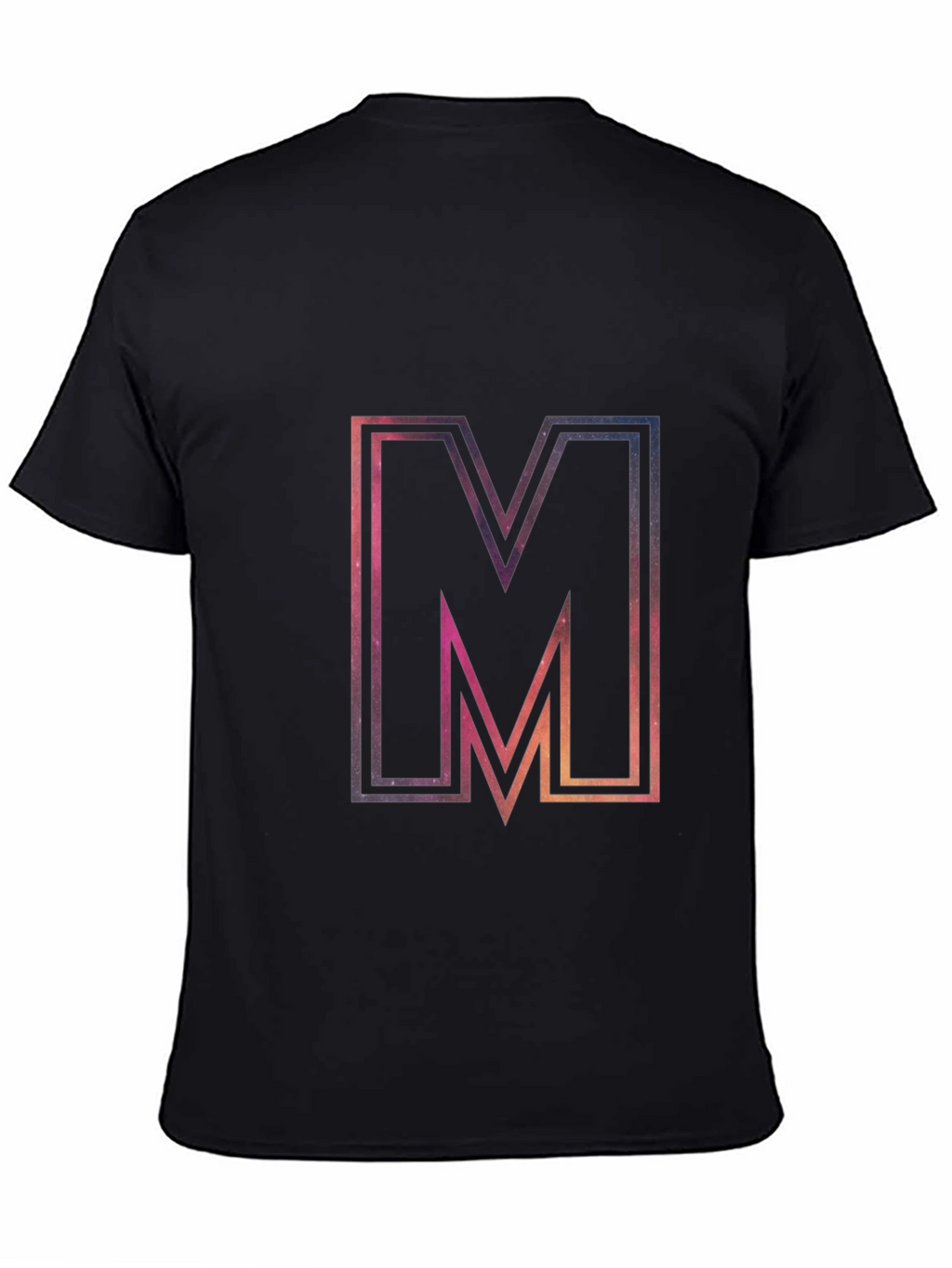 M Graphic Tee - Cosmic Letter Print