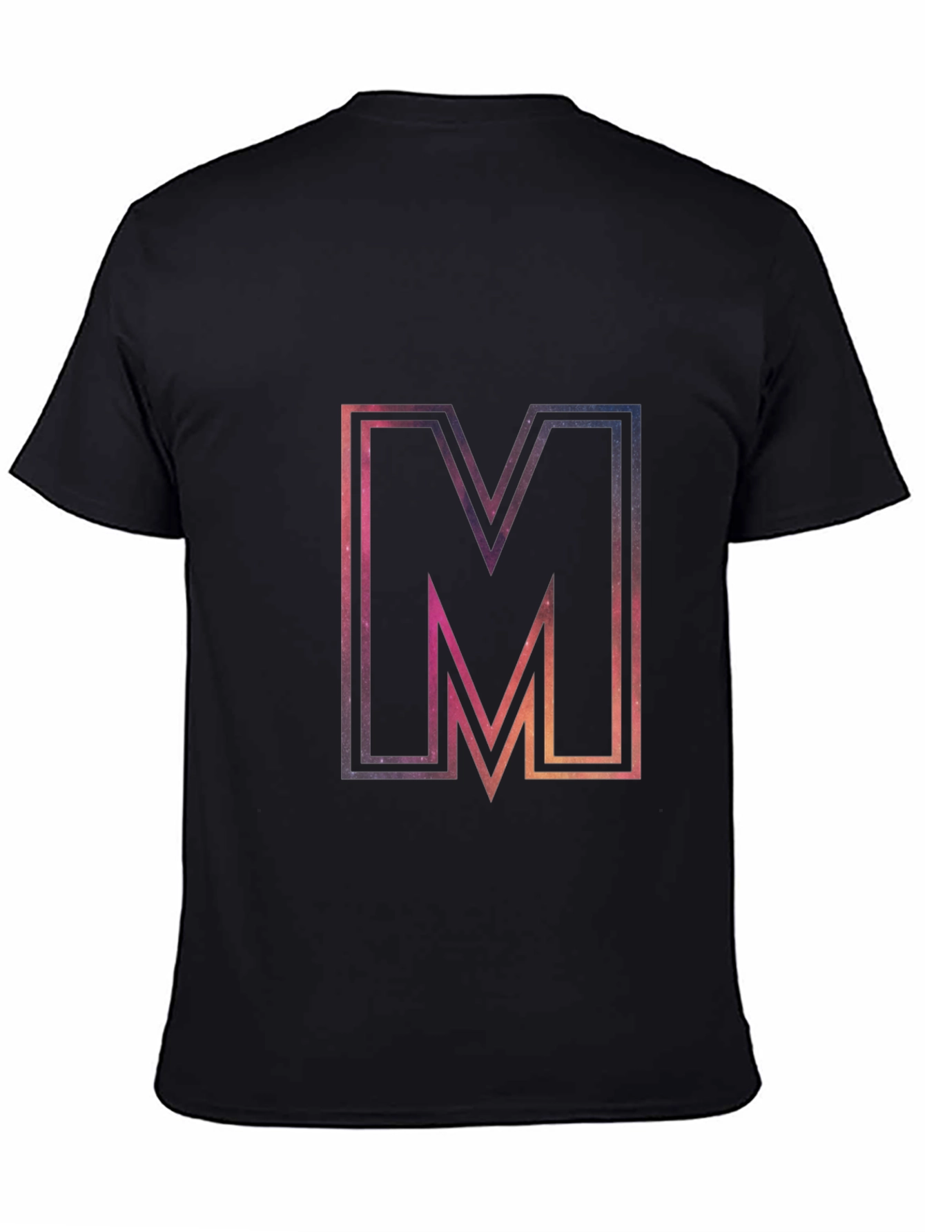 M Graphic Tee - Cosmic Letter Print
