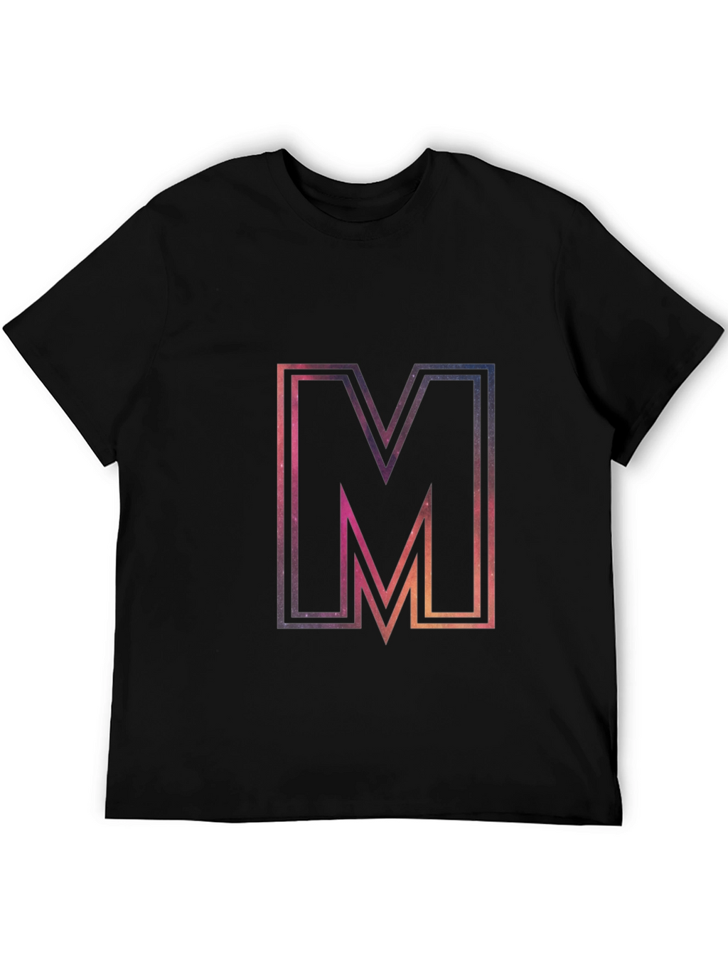 M Graphic Tee - Cosmic Letter Print