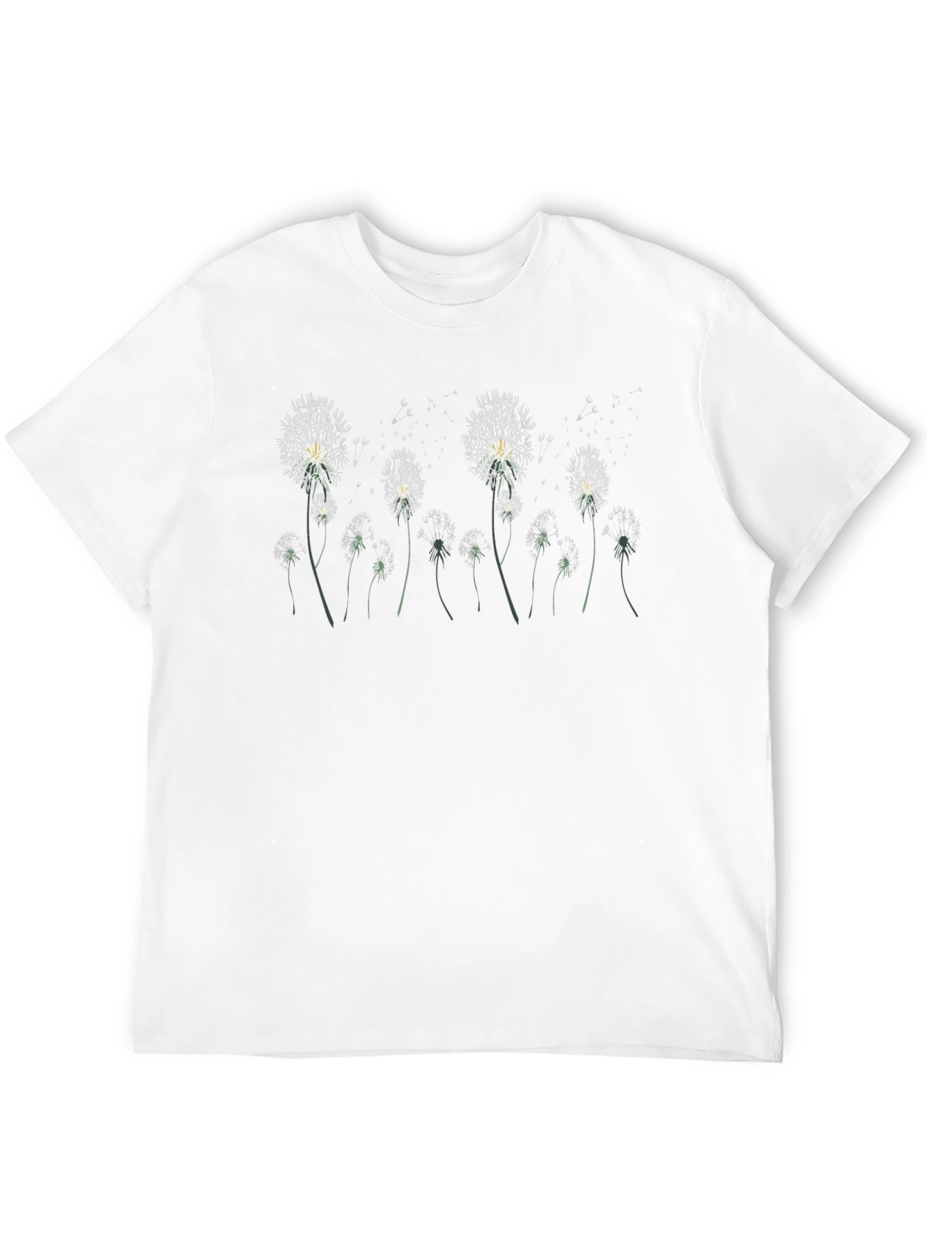 Dandelion Print Black T-Shirt