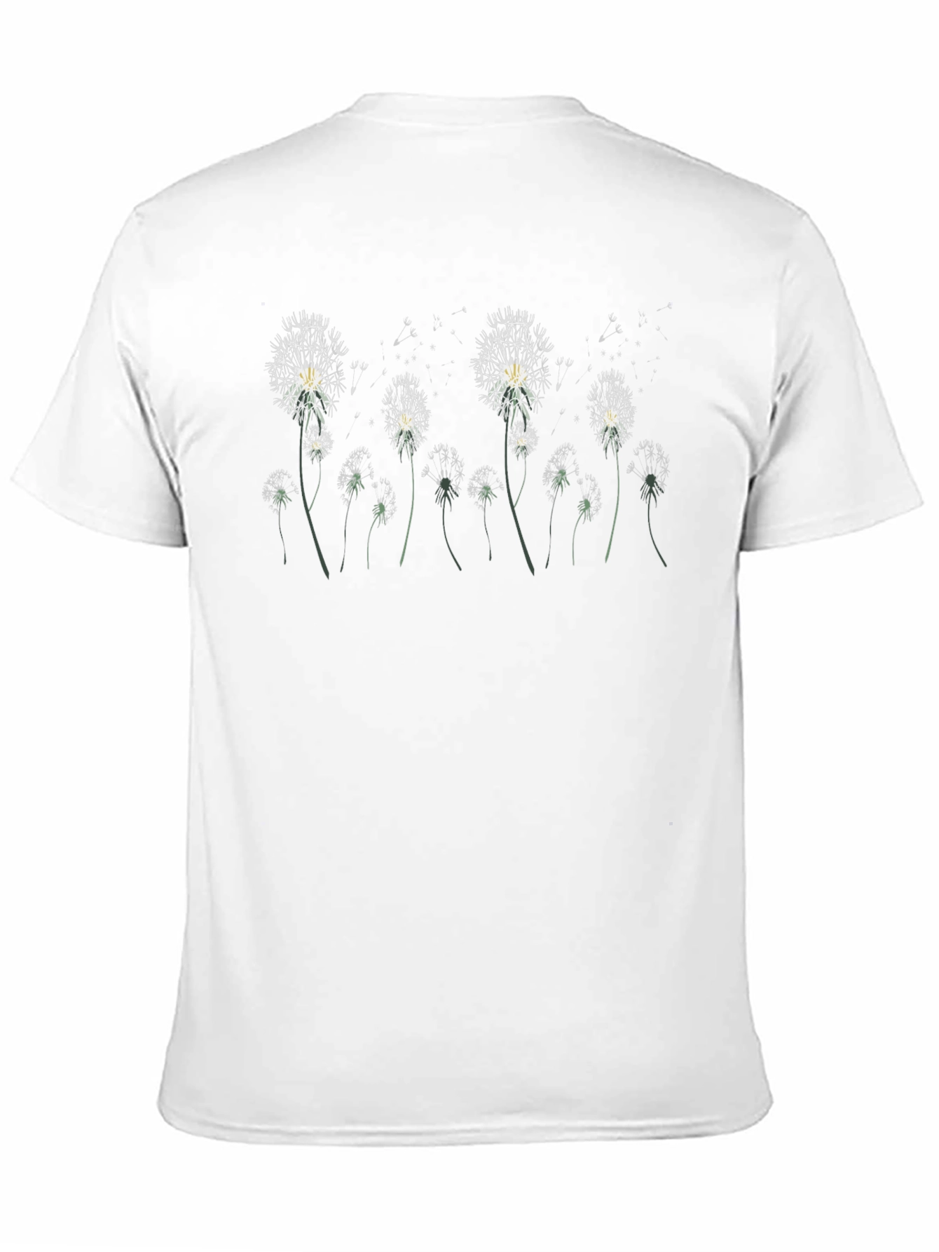 Dandelion Print Black T-Shirt
