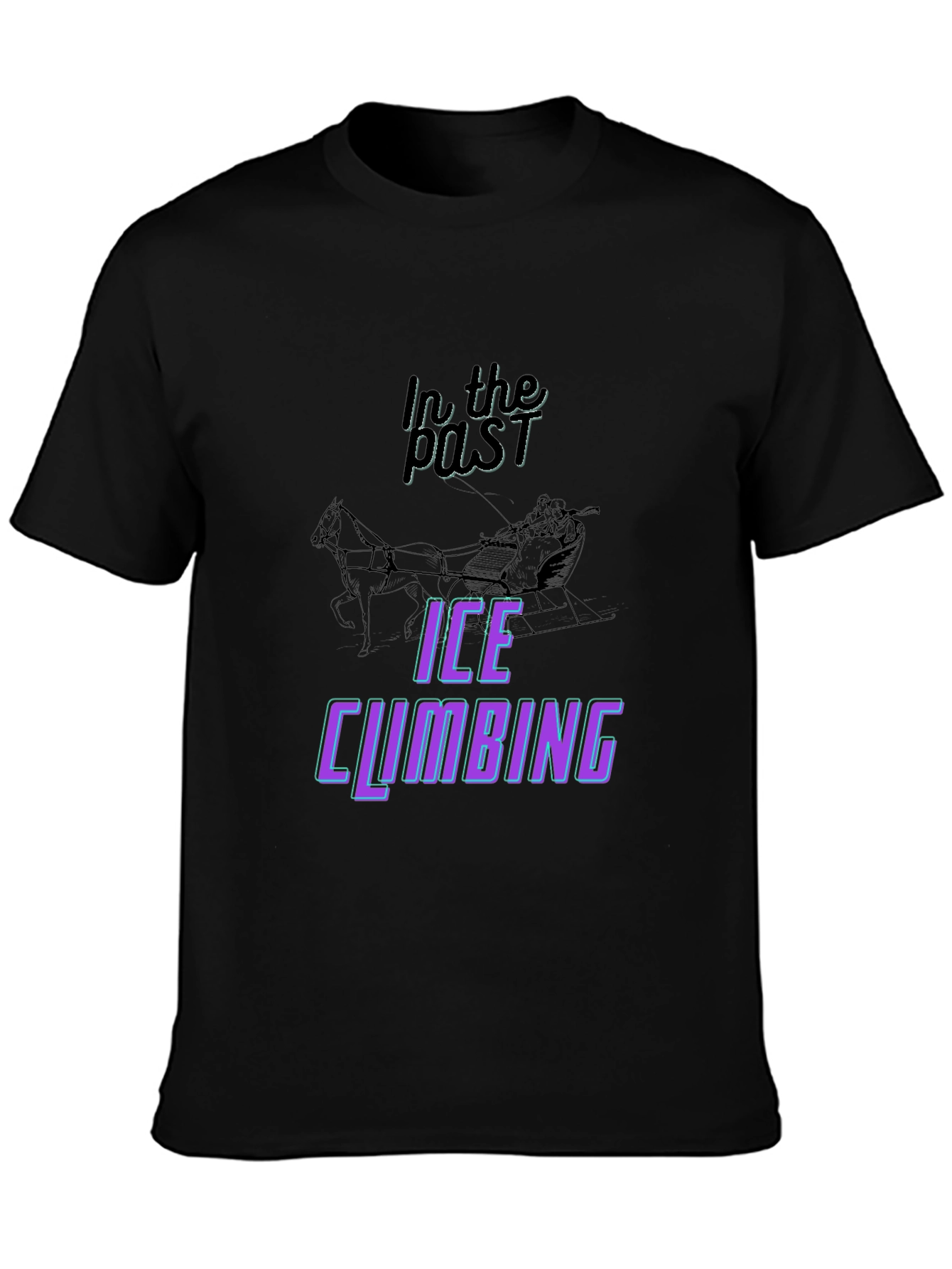 Vintage Ice Climbing Graphic Tee - Black