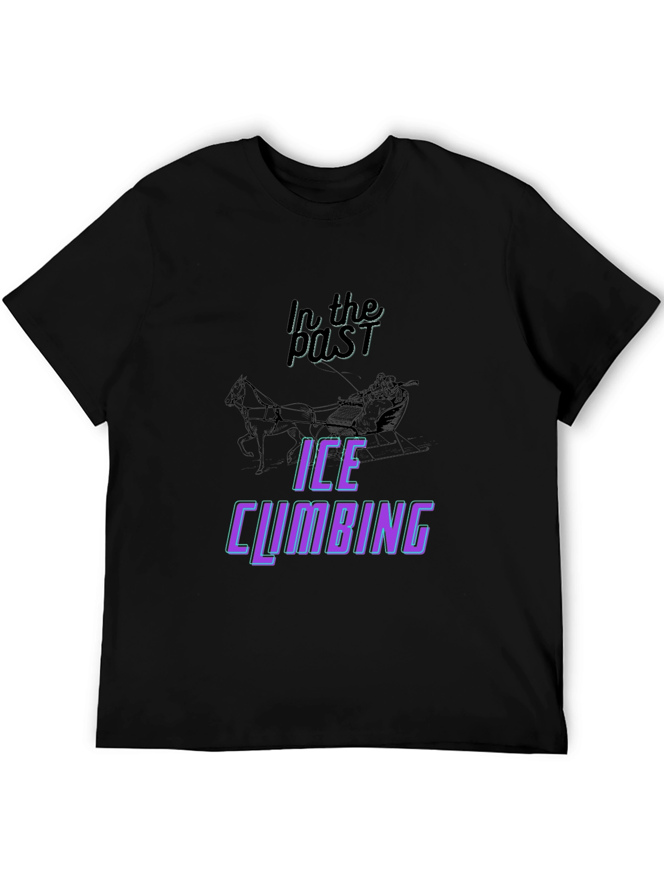 Vintage Ice Climbing Graphic Tee - Black