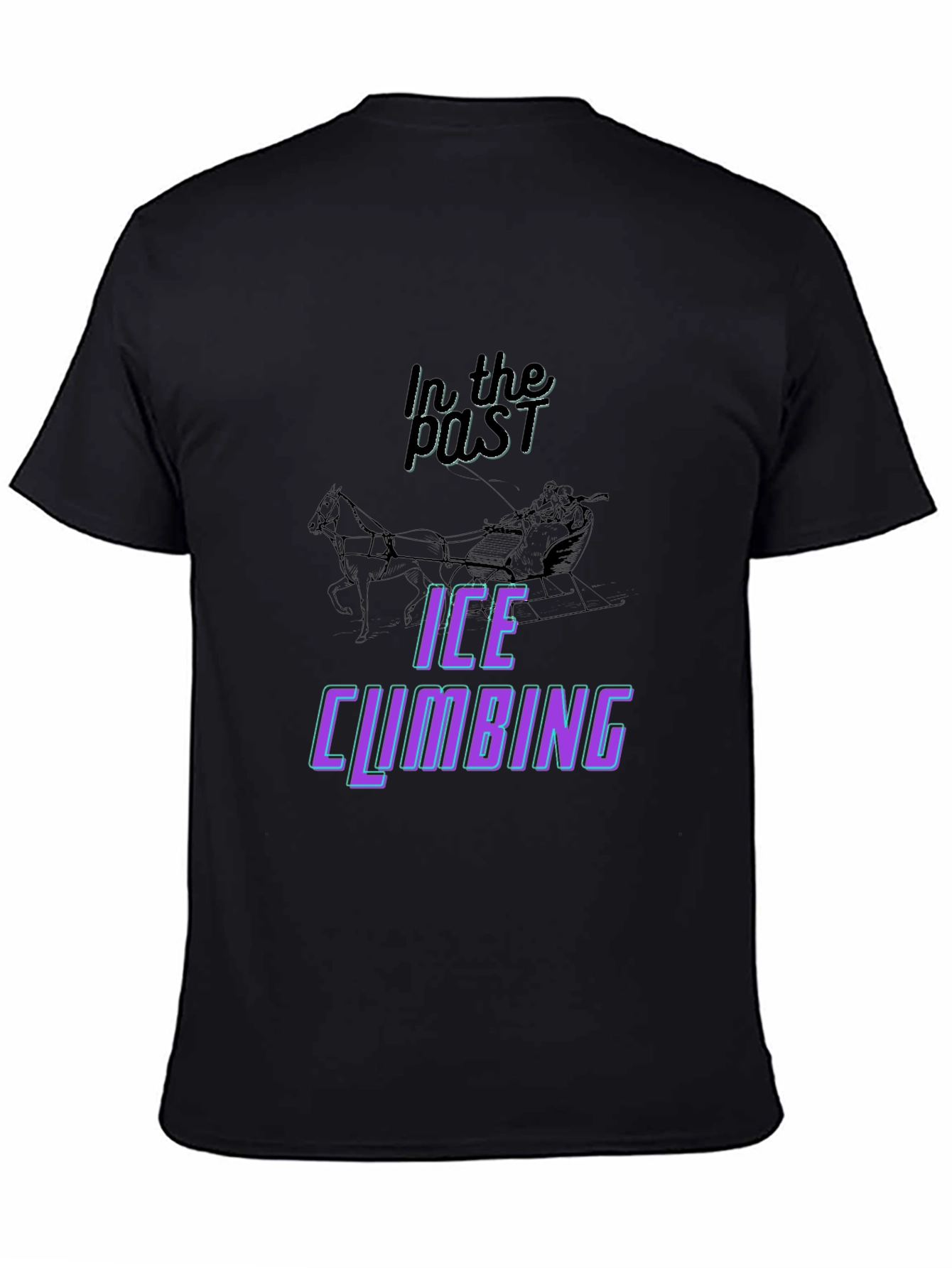 Vintage Ice Climbing Graphic Tee - Black