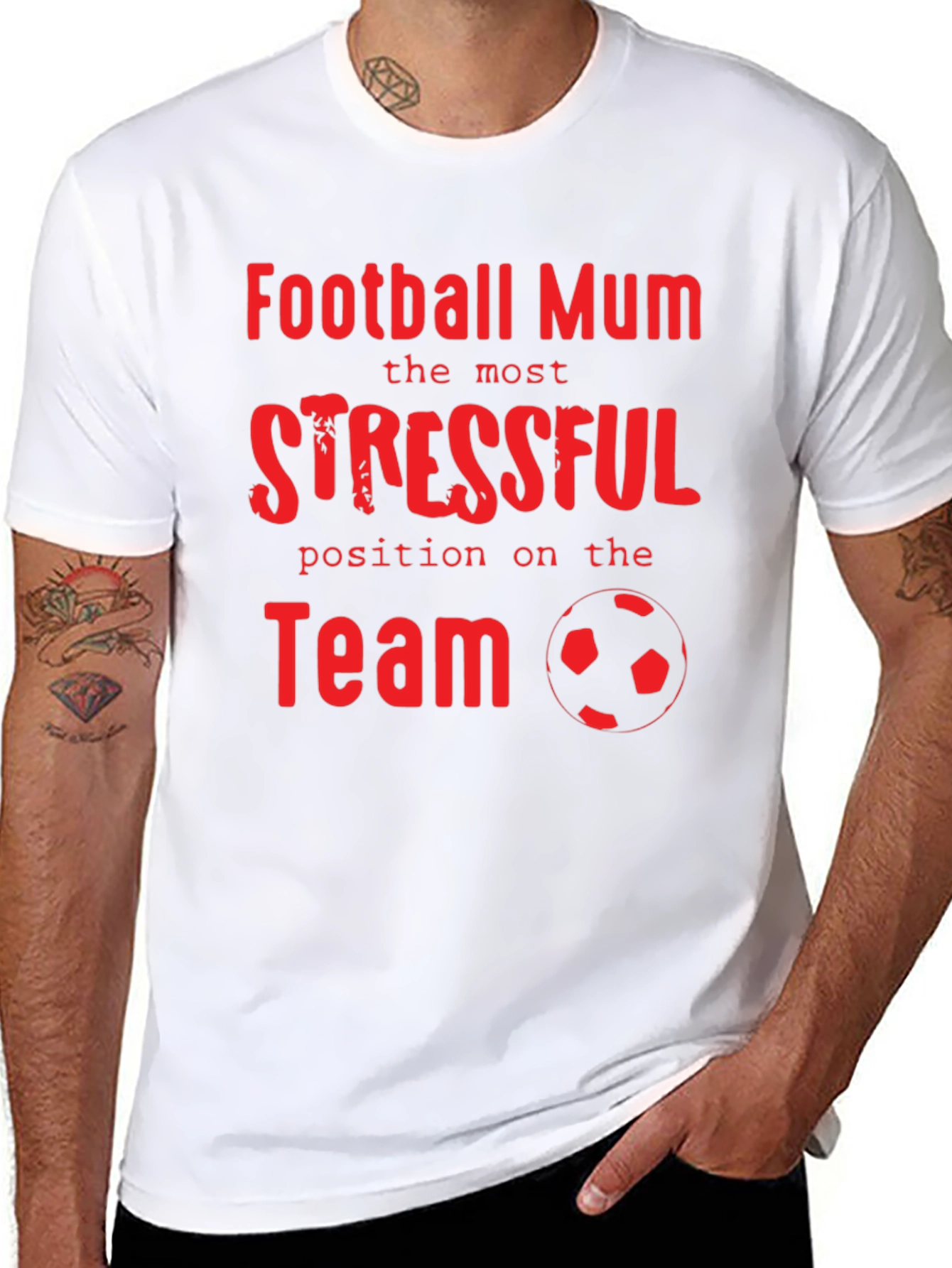 Football Mum Stressful Position T-Shirt
