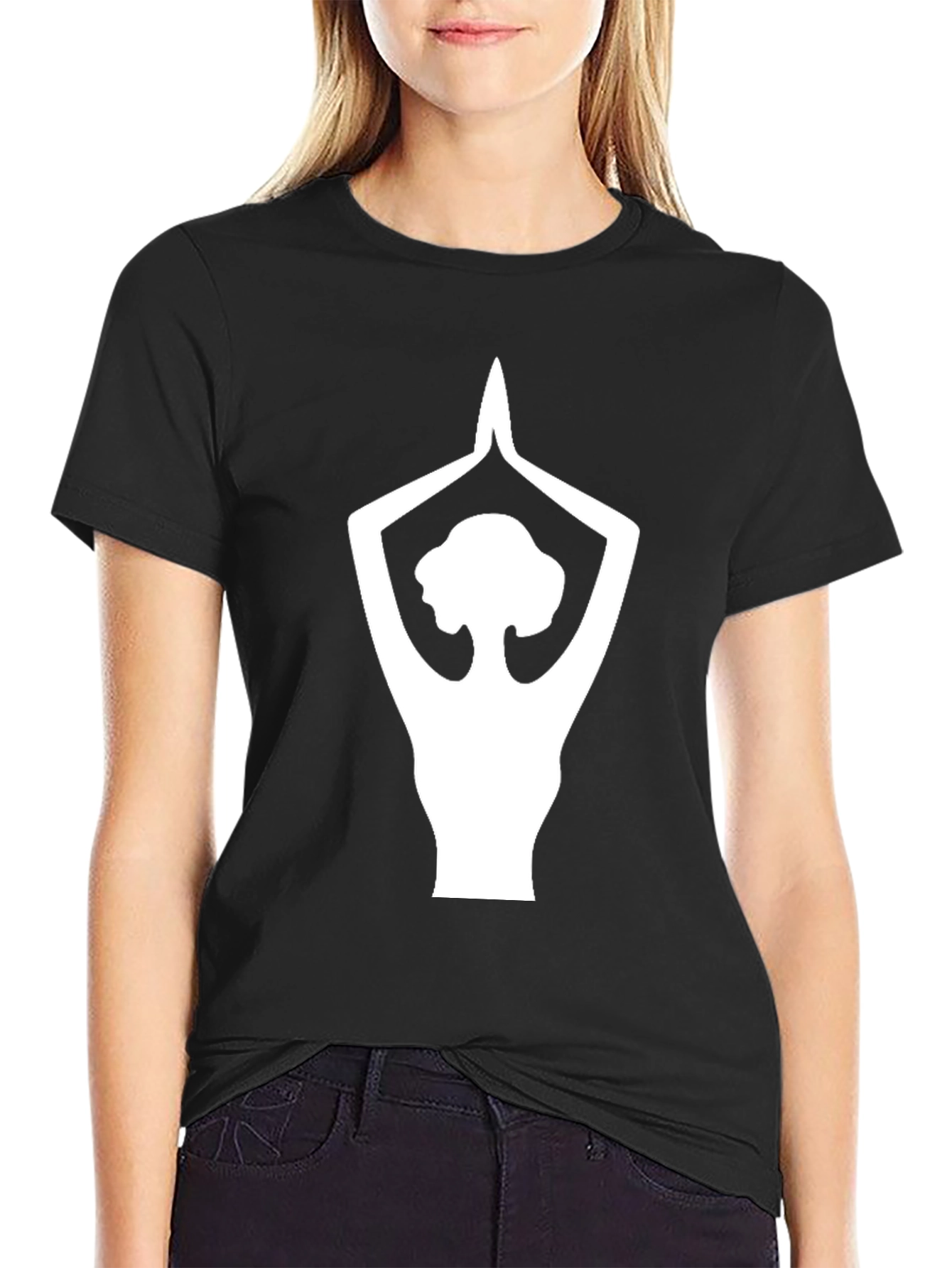 Yoga Pose Graphic Tee - Black