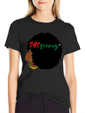 SHEquency Graphic T-Shirt - Afro Hair Style