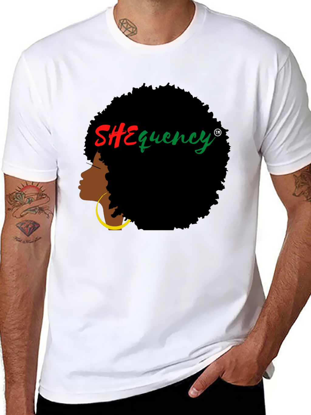 SHEquency Graphic T-Shirt - Afro Hair Style