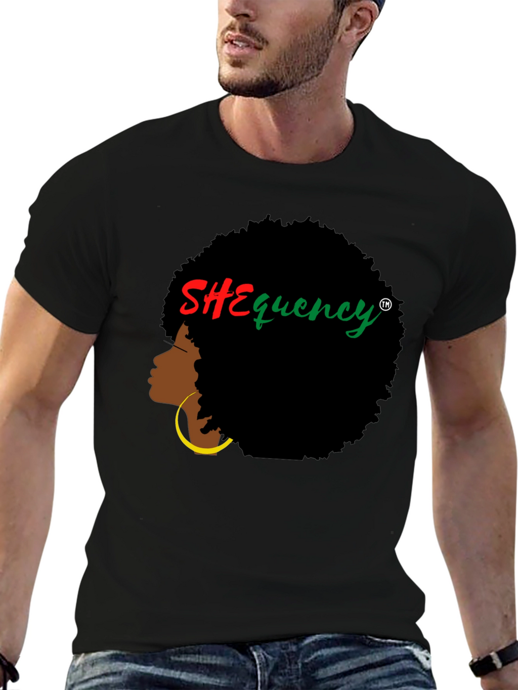 SHEquency Graphic T-Shirt - Afro Hair Style