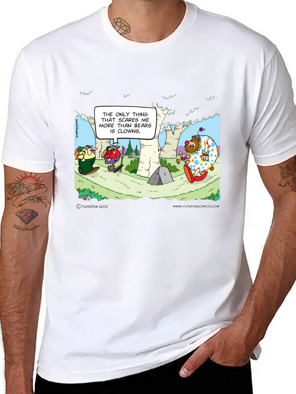 Clowns vs Bears T-Shirt: Cartoon Humor Tee