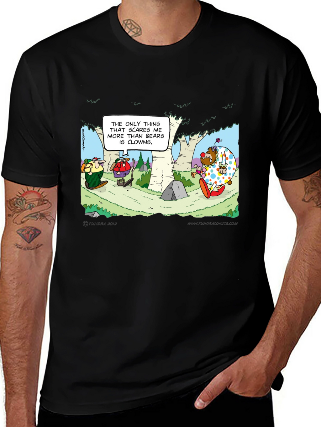 Clowns vs Bears T-Shirt: Cartoon Humor Tee