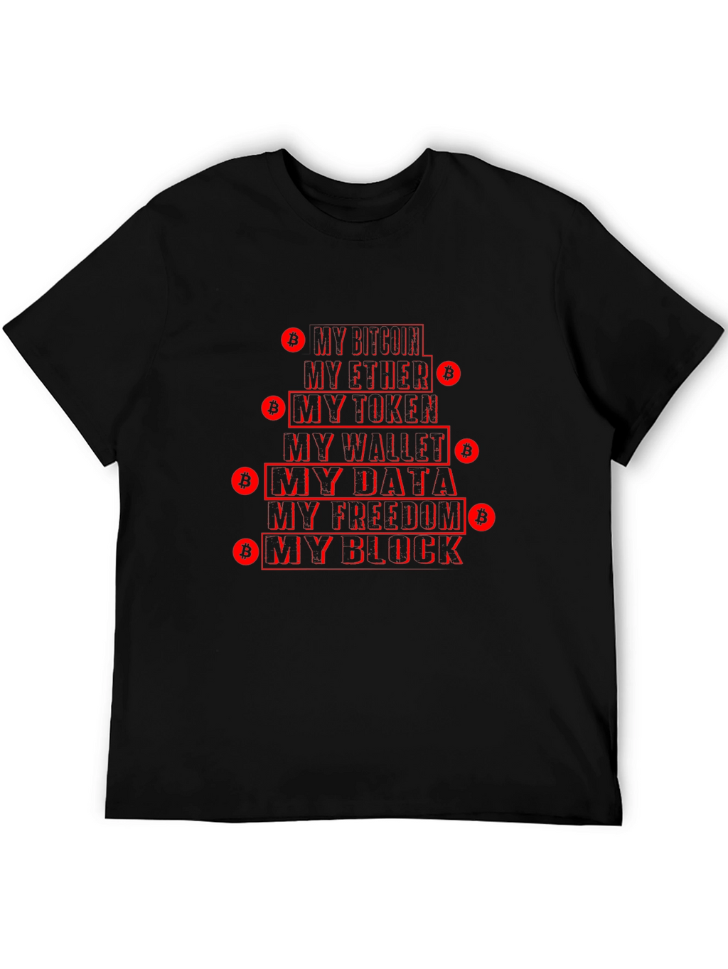 Crypto Enthusiast T-Shirt - Bitcoin Ether Data
