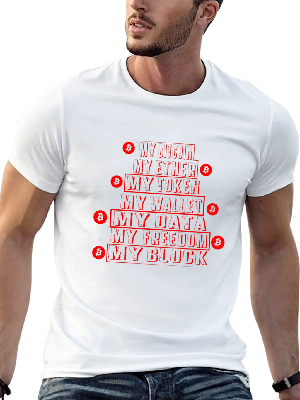 Crypto Enthusiast T-Shirt - Bitcoin Ether Data
