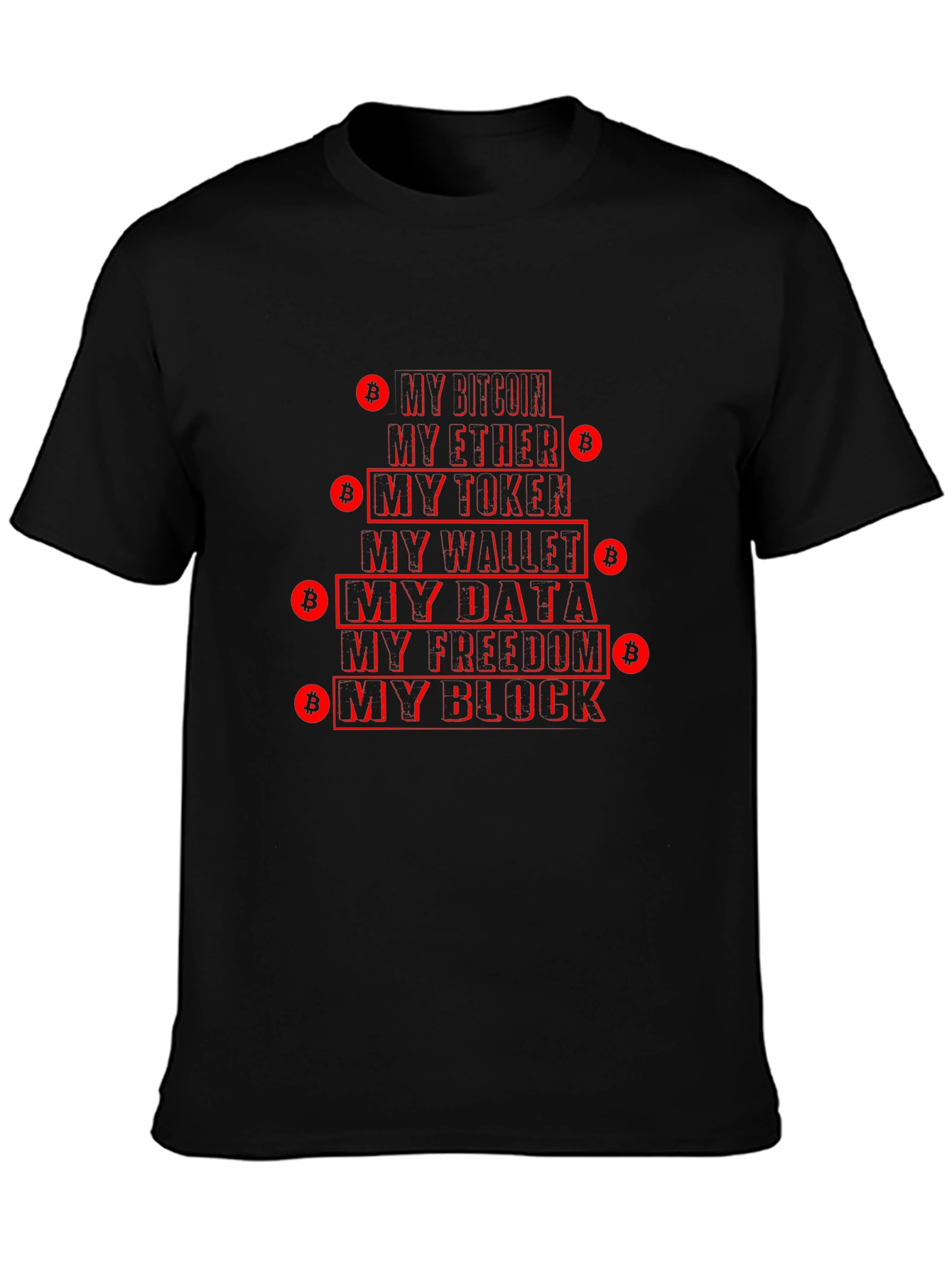 Crypto Enthusiast T-Shirt - Bitcoin Ether Data