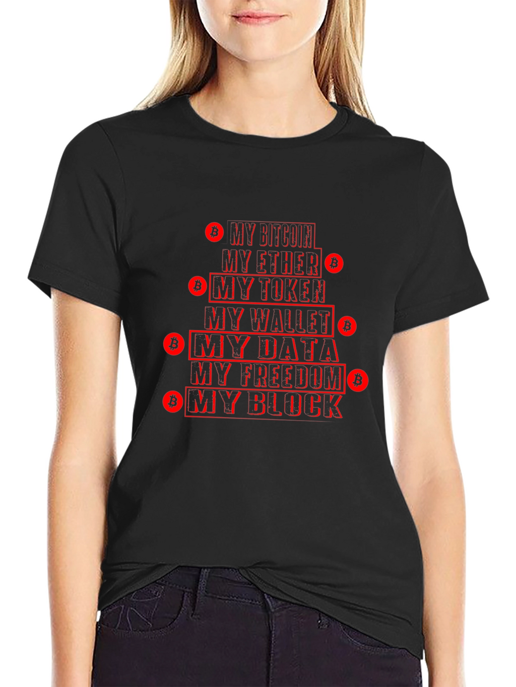Crypto Enthusiast T-Shirt - Bitcoin Ether Data