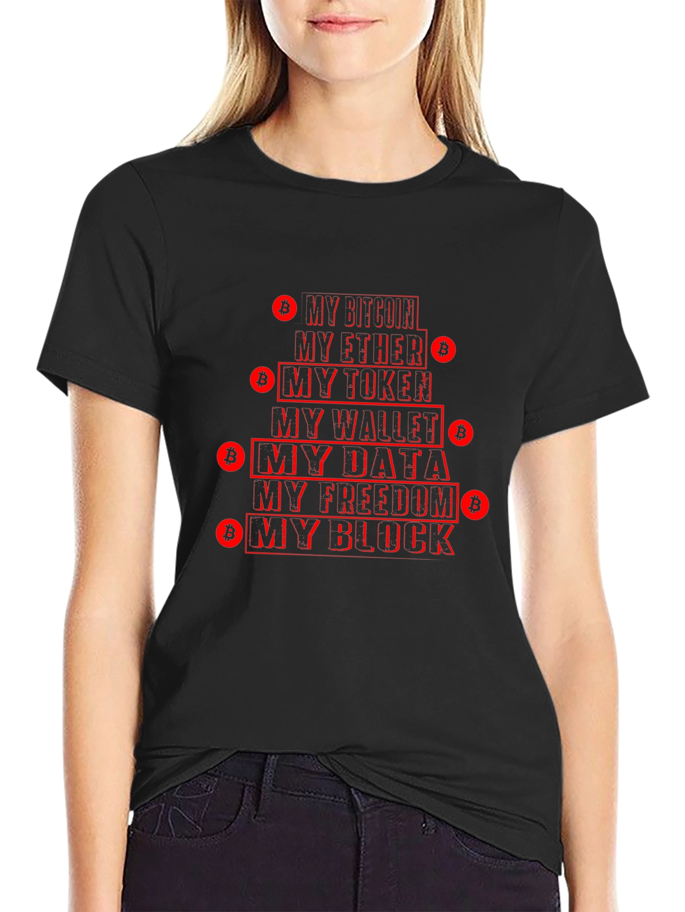 Crypto Enthusiast T-Shirt - Bitcoin Ether Data