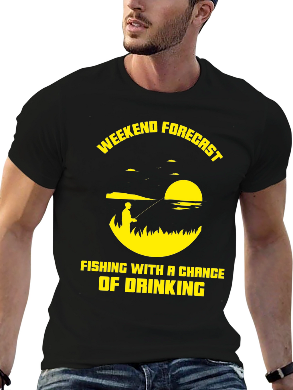 Fishing & Drinking Weekend Forecast T-Shirt