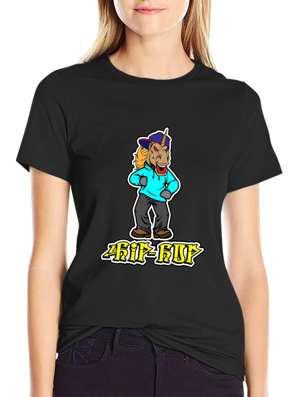 Hip Hop Unicorn Graphic Tee