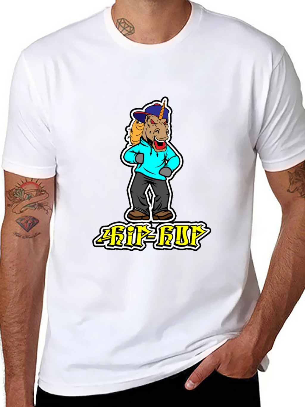Hip Hop Unicorn Graphic Tee