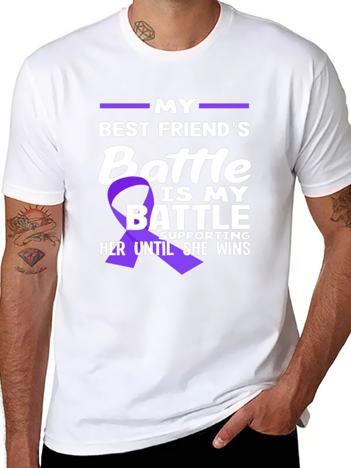 Best Friends Battle T-Shirt - Support Awareness Tee