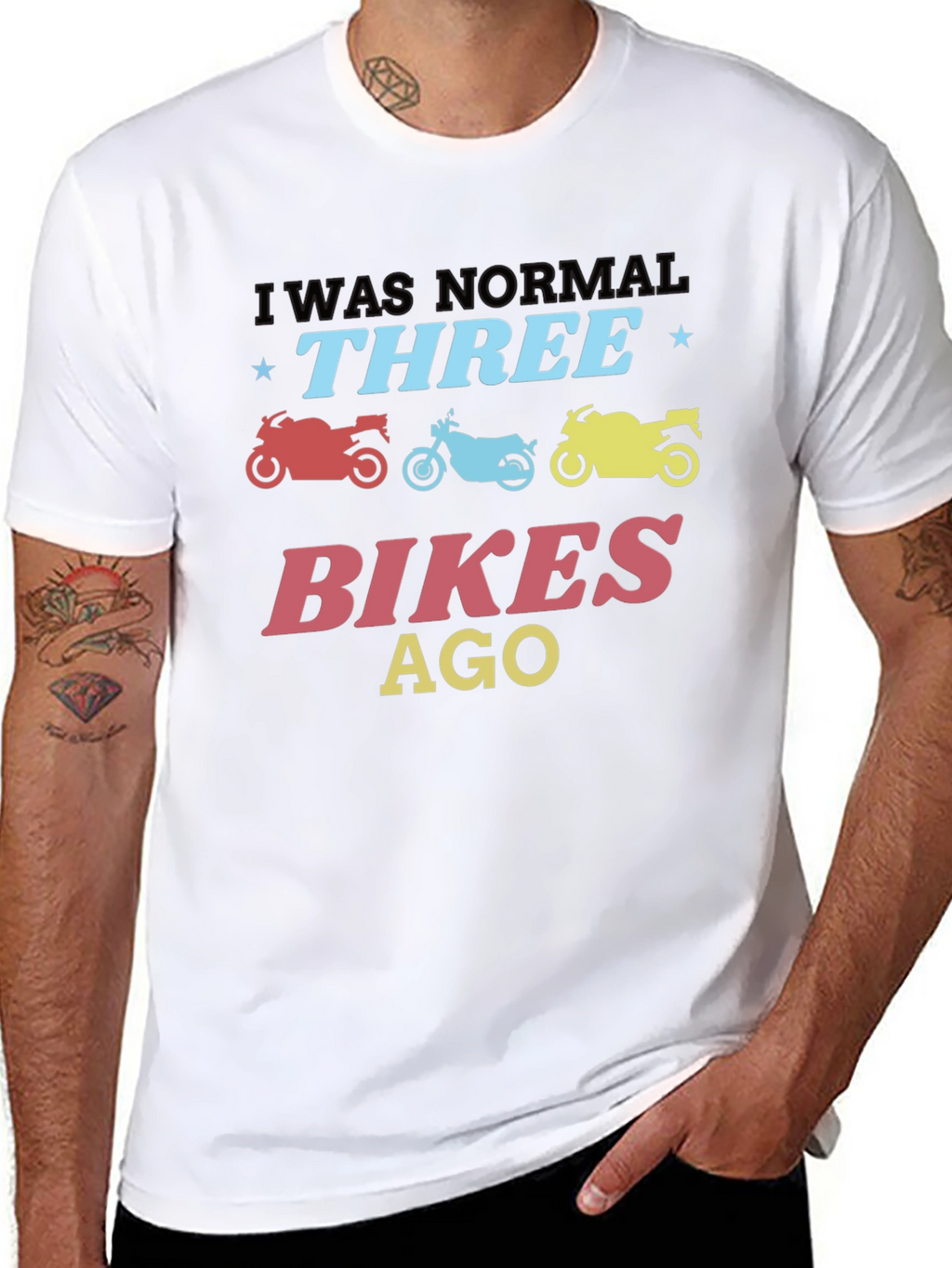Three Bikes Ago Graphic Tee - Black