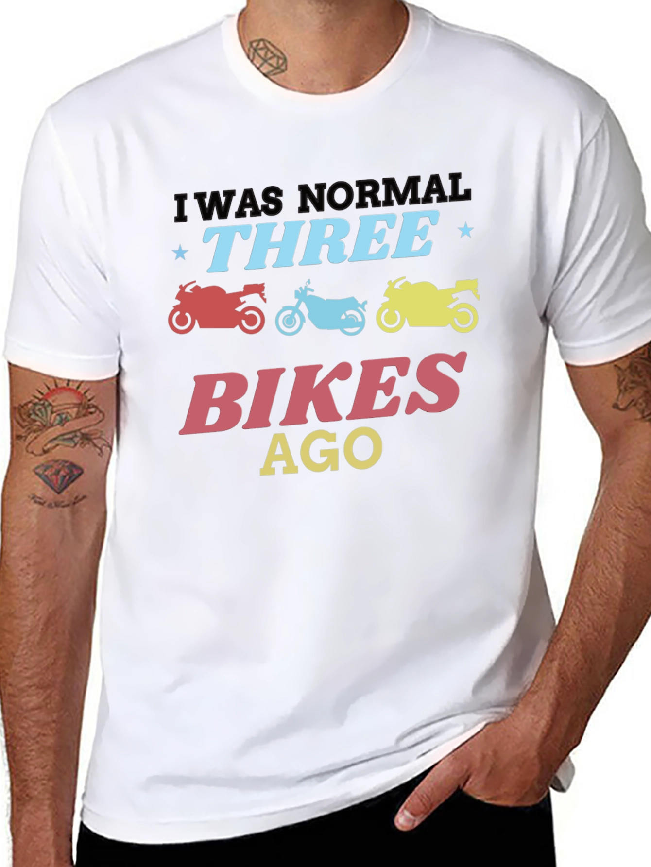 Three Bikes Ago Graphic Tee - Black