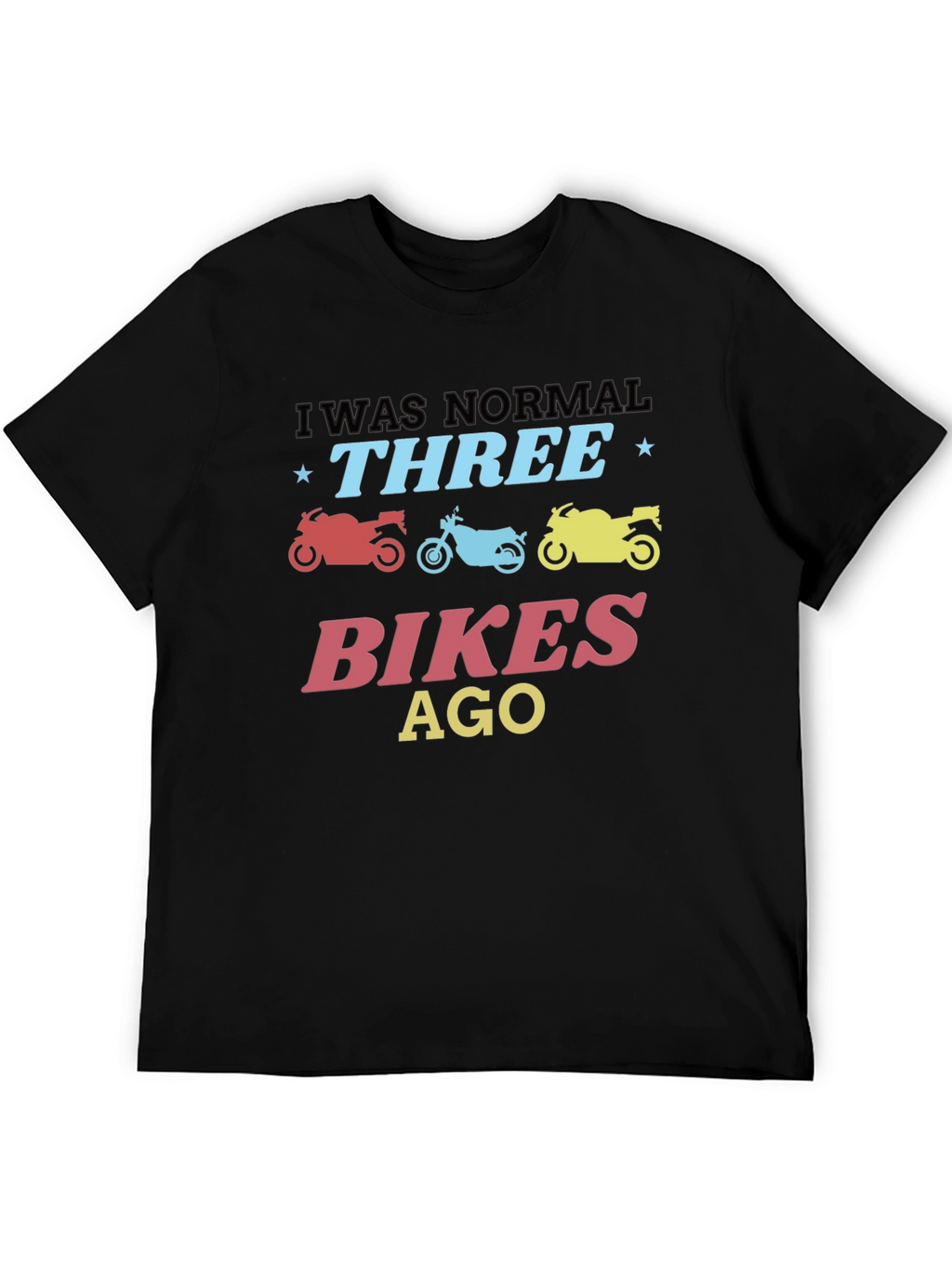 Three Bikes Ago Graphic Tee - Black