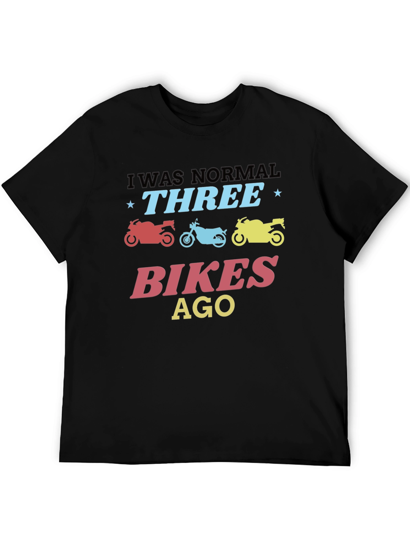 Three Bikes Ago Graphic Tee - Black