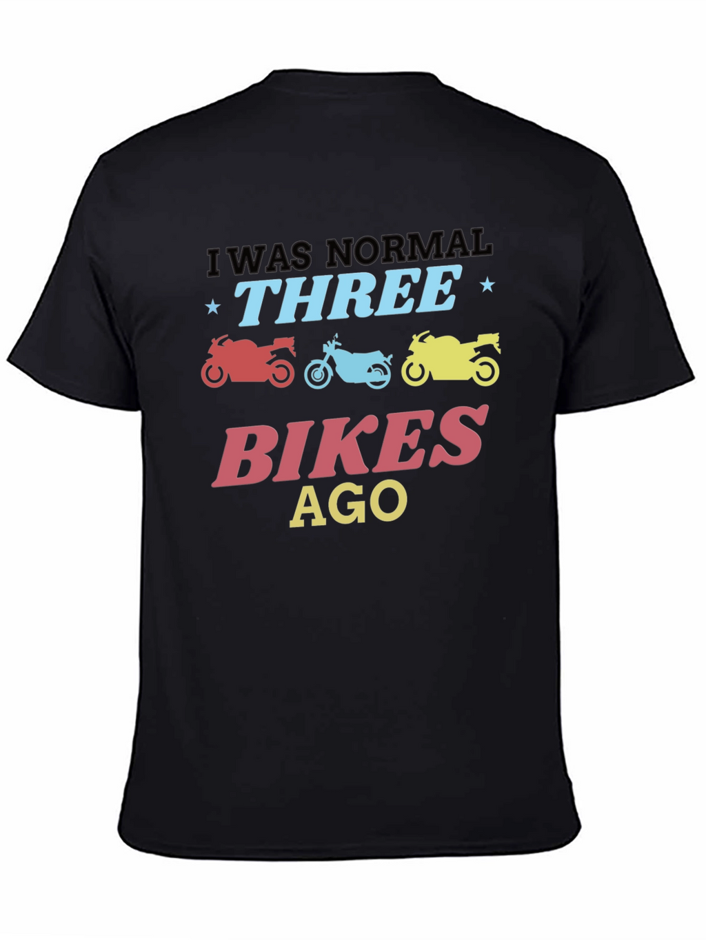 Three Bikes Ago Graphic Tee - Black