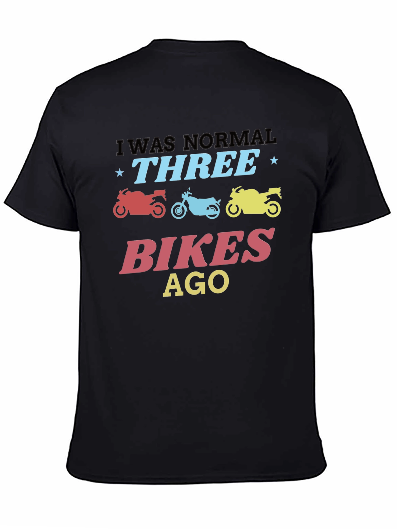Three Bikes Ago Graphic Tee - Black
