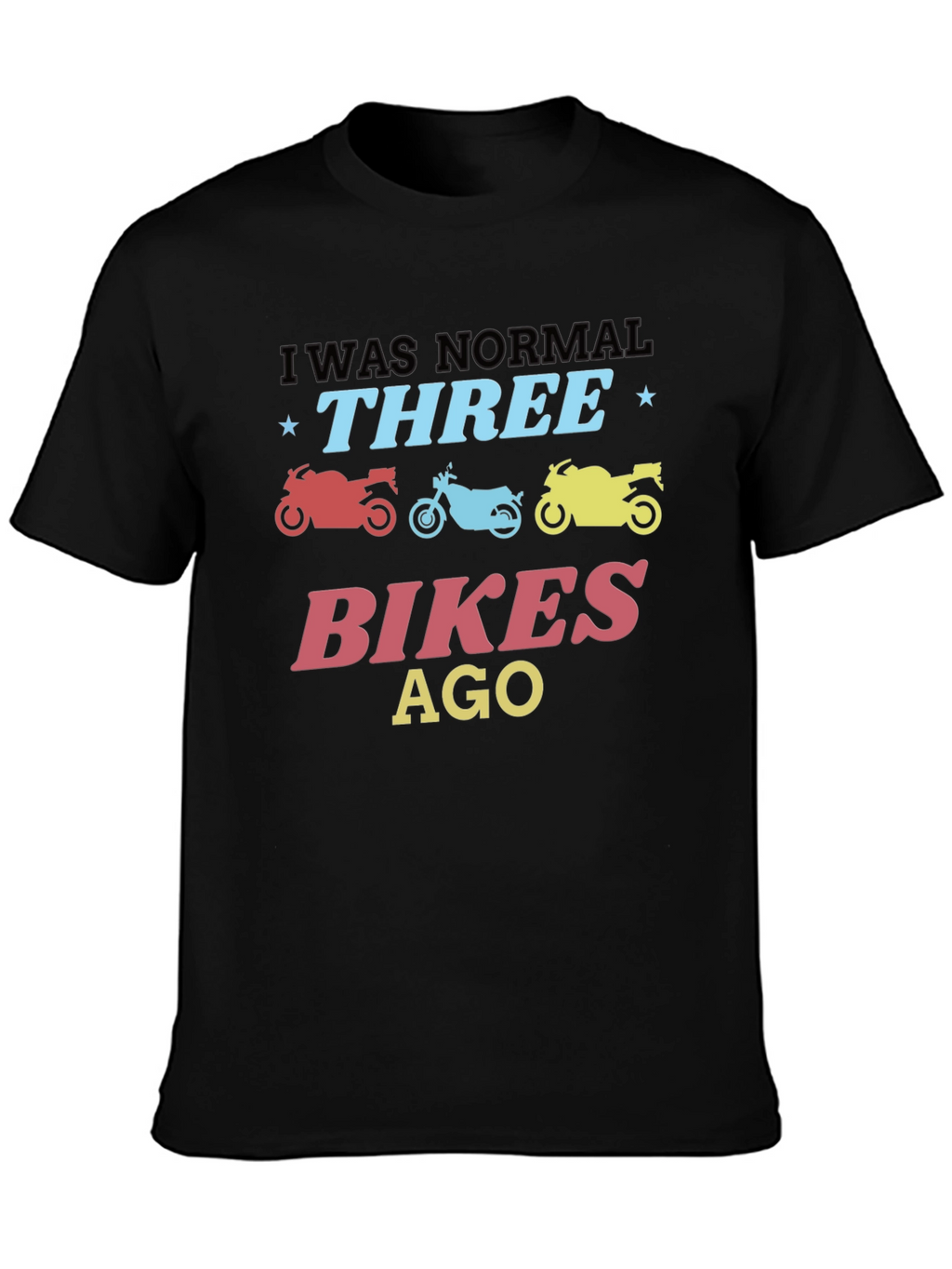 Three Bikes Ago Graphic Tee - Black