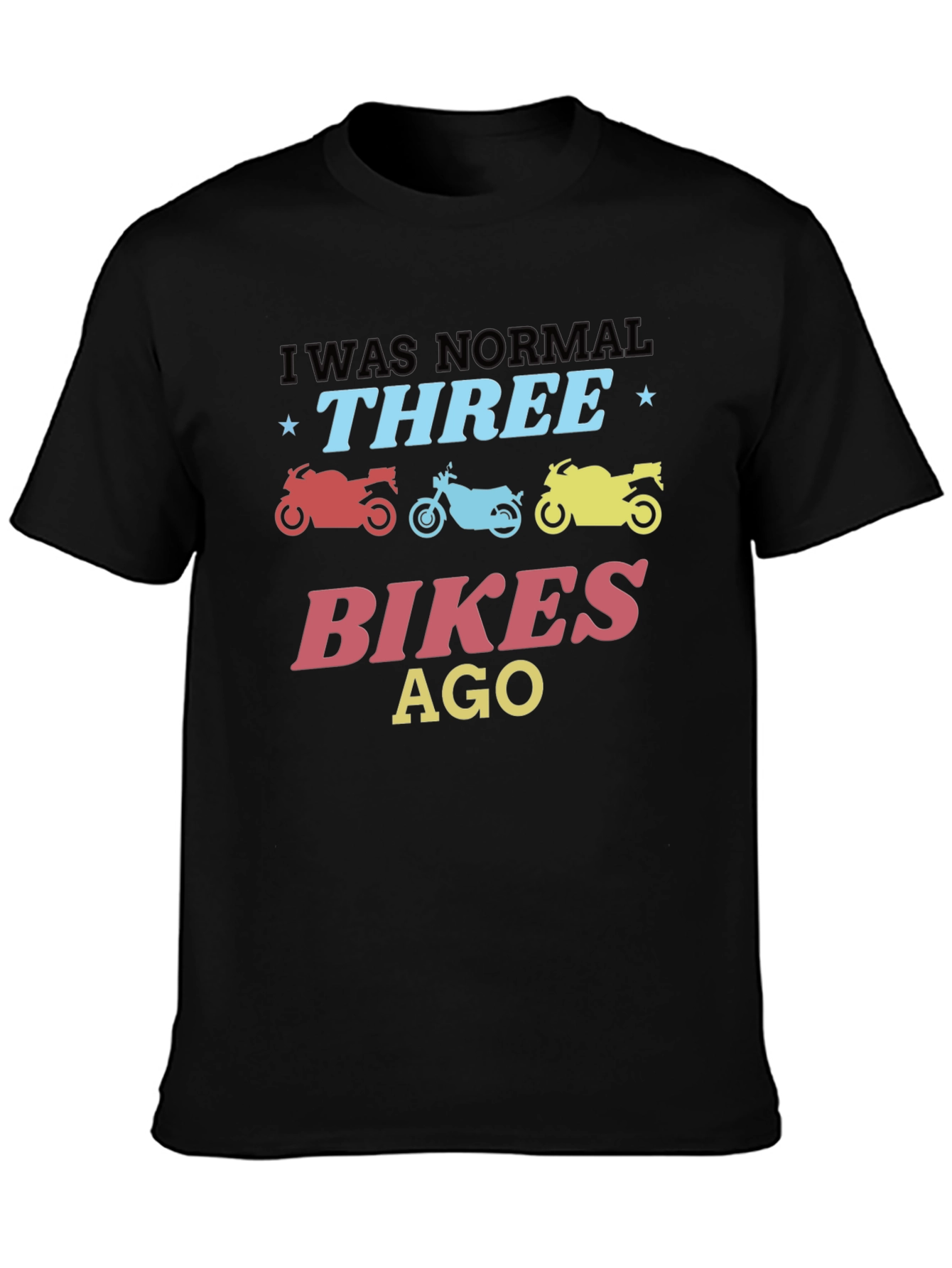 Three Bikes Ago Graphic Tee - Black