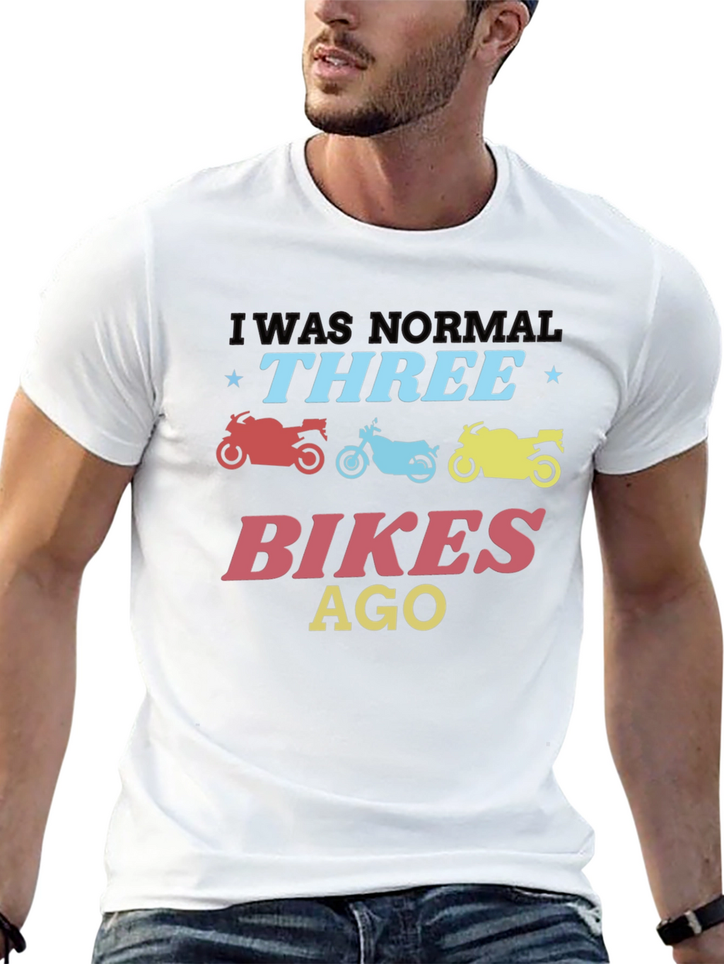 Three Bikes Ago Graphic Tee - Black