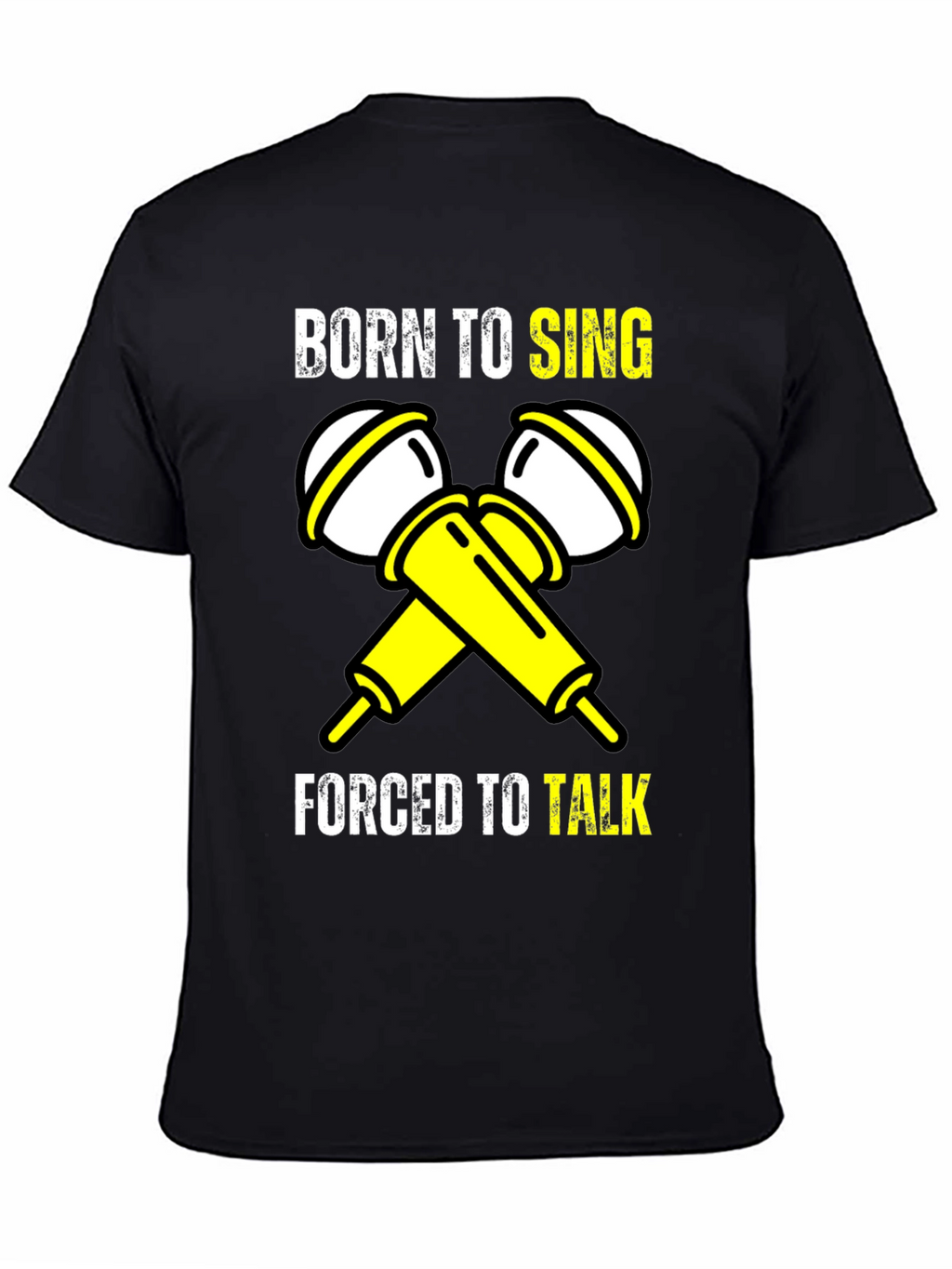 Born to Sing Black Graphic T-Shirt