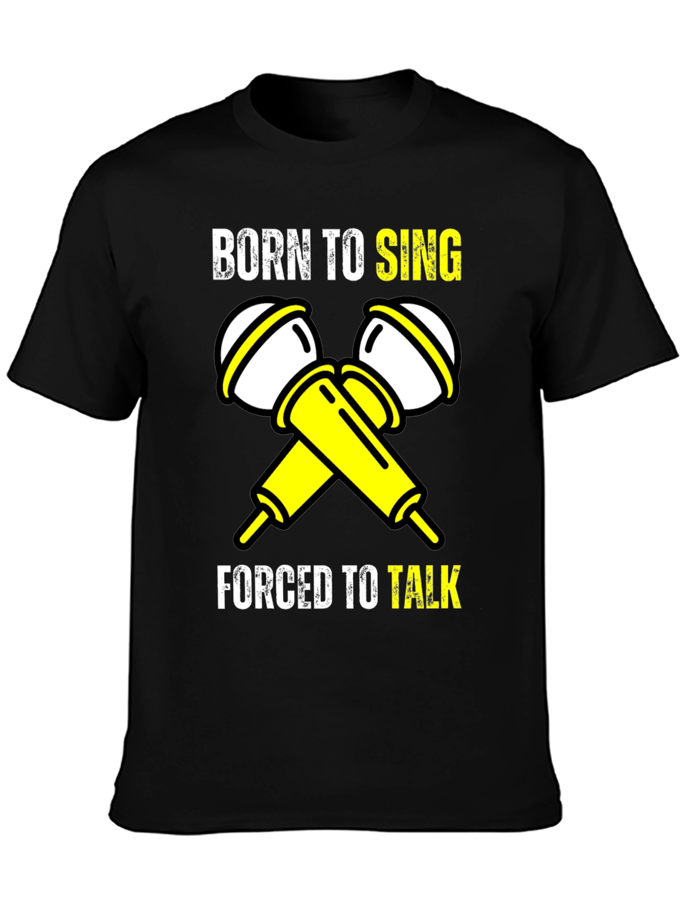 Born to Sing Black Graphic T-Shirt