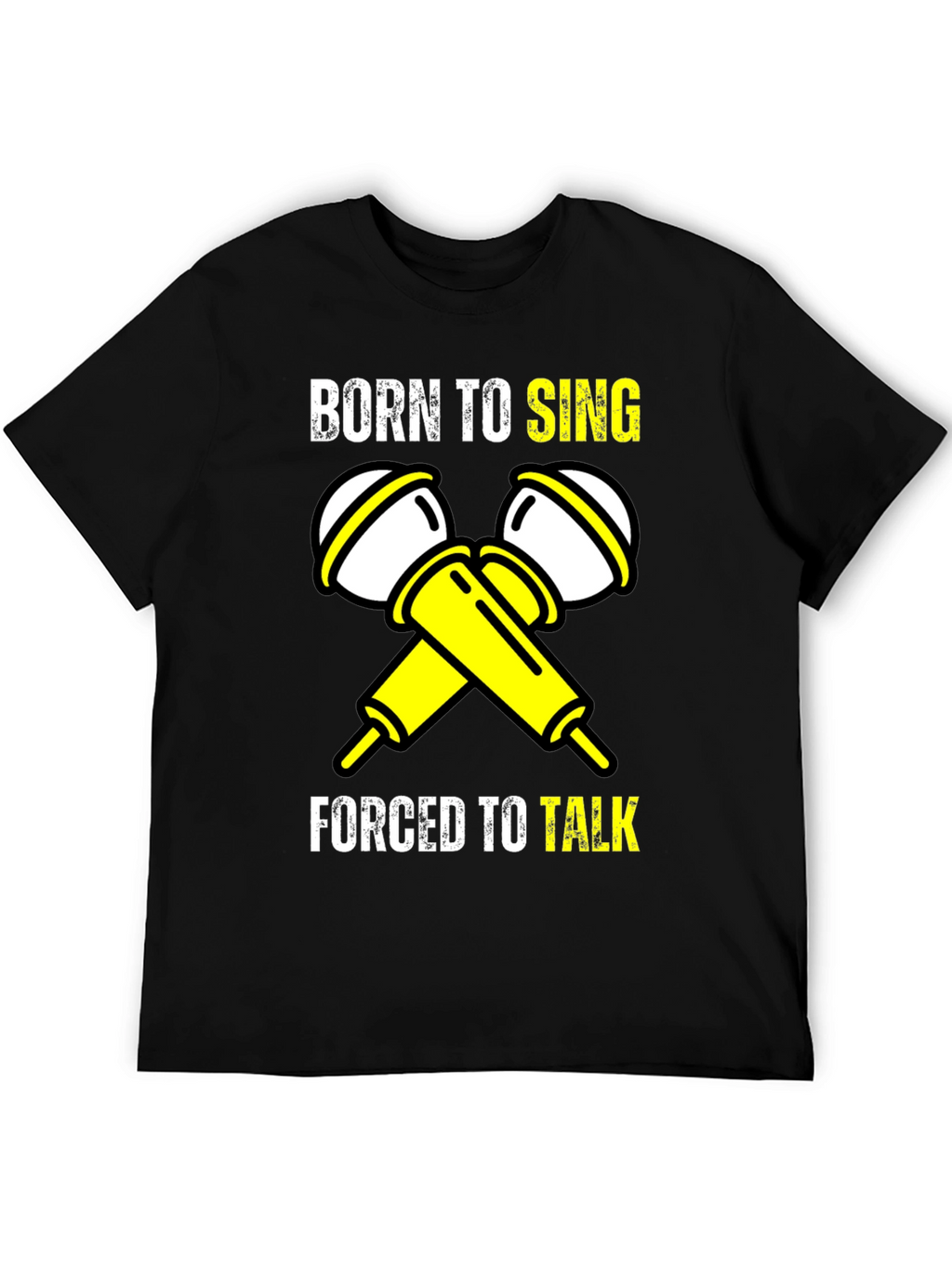 Born to Sing Black Graphic T-Shirt